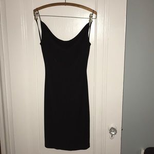 Black spaghetti strap dress
